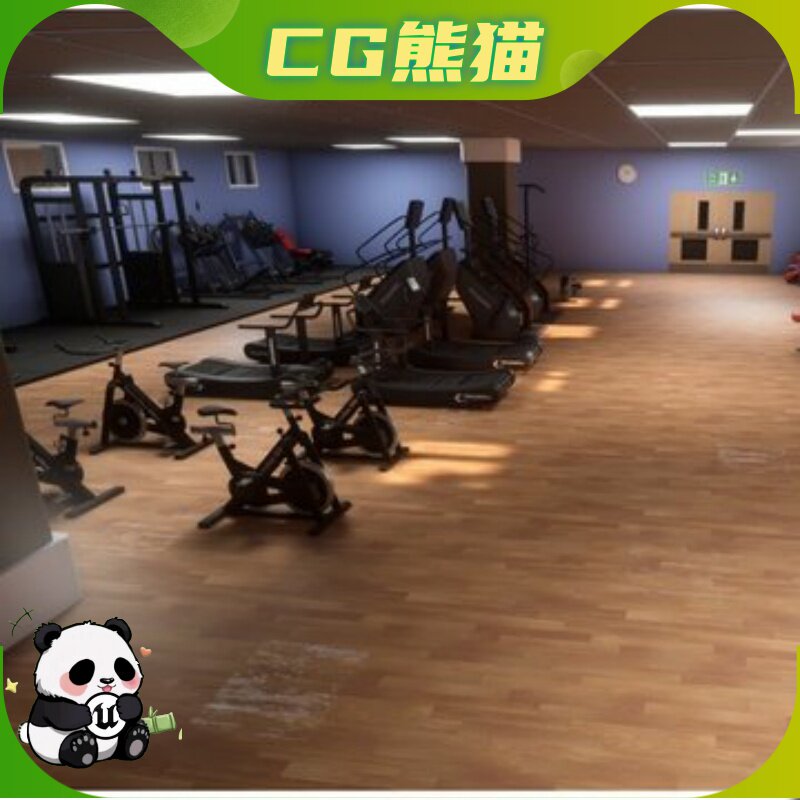 UE4虚幻5 Fitness Studios 健身房运动器械跑步机道具