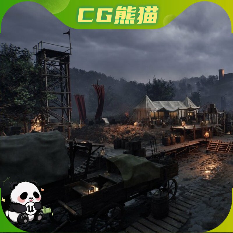 UE5虚幻5.2-5.7 Medieval Warzone Environment 中世纪战区环境