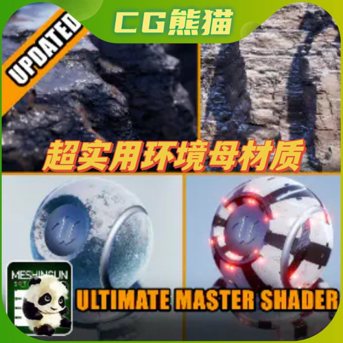 UE5虚幻5 Ultimate Master Shader实用环境发光主材质-封面