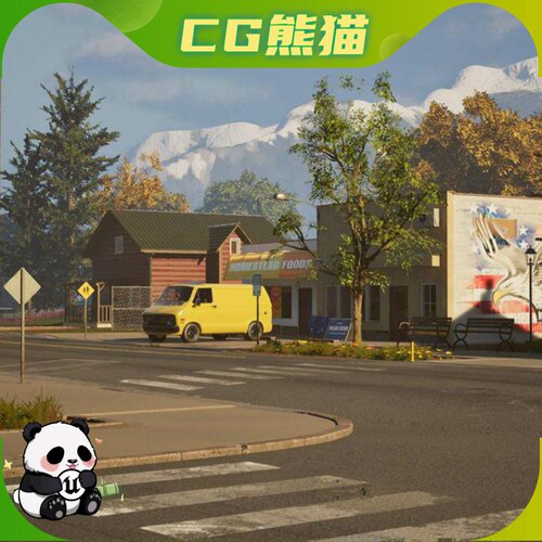 UE5虚幻5.4 Americana Island 大逃杀游戏岛屿地图场景