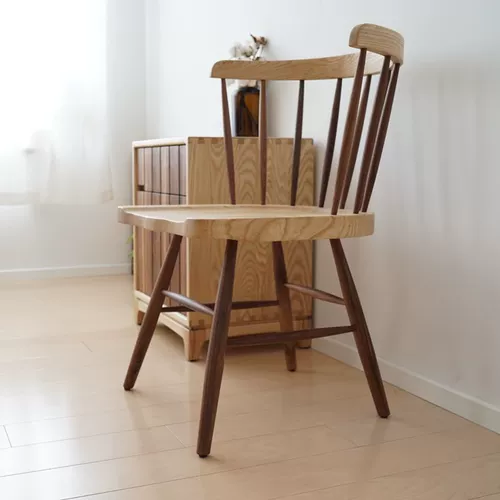 Классическая северная мебель накаджима стул черный ореховый орех вода смешанный обеденный стул Круг Круг