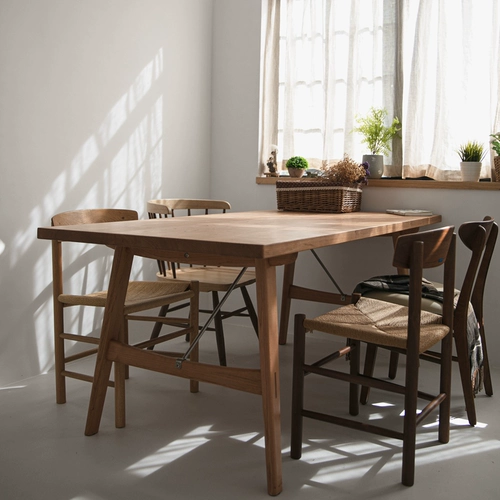 Вишневый деревянный бревенчатый бревен японских ветряных обедов может смешать и сочетать промышленную модель Zakka Столовый стол