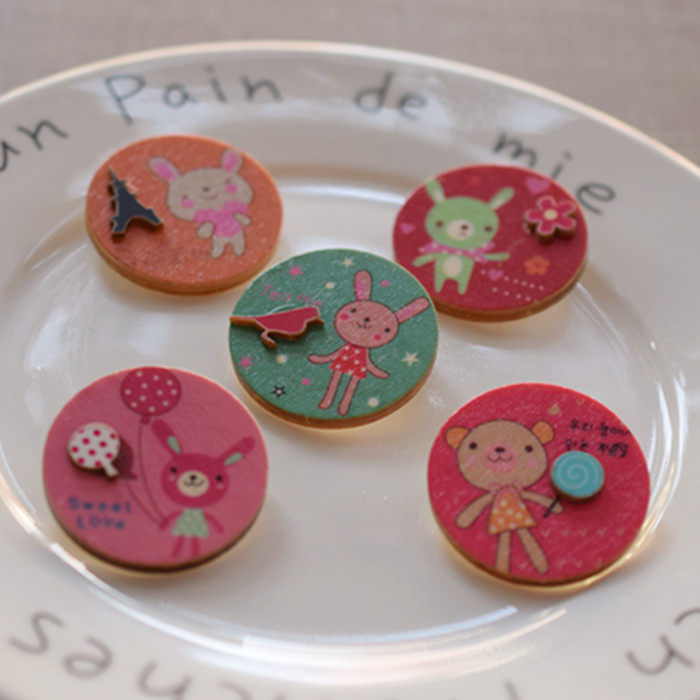 the republic of korea Korean Edition lovely Rabbit Cartoon woodiness Brooch Decorative brooch Jewelry badge Pinin the Accessories/Fashion Jewelry, Brooch  category - from Buy2taobao.com to provide professional Taobao agent buy service