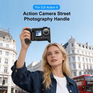 适用于DJI大疆Action6运动相机街拍手柄手持支架配件