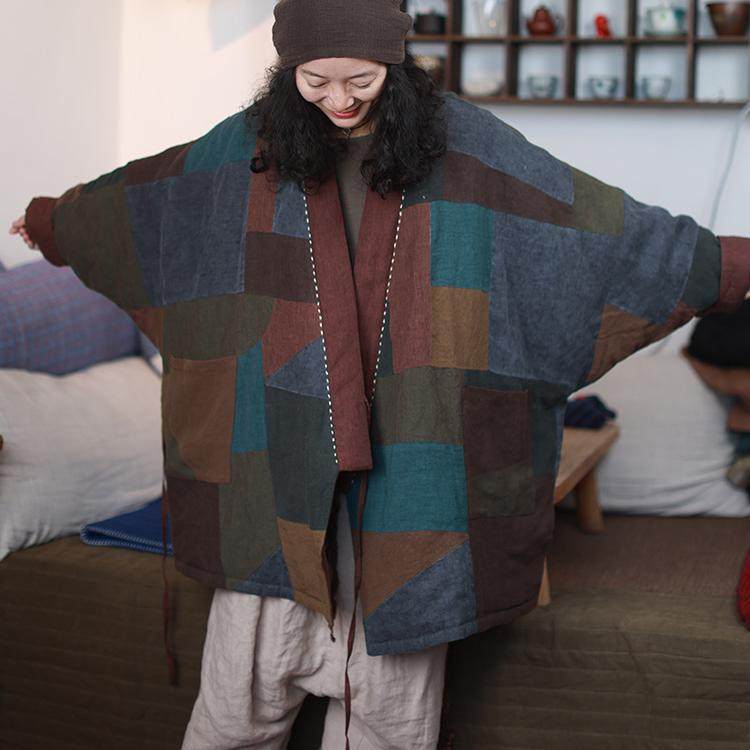 气息生态麻听花香双面穿拼接棉服新中式国风设计感新雪丽夹棉棉袄,女装/女士精品,棉衣/棉服,淘宝优惠券,粉丝福利购,淘宝优惠卷