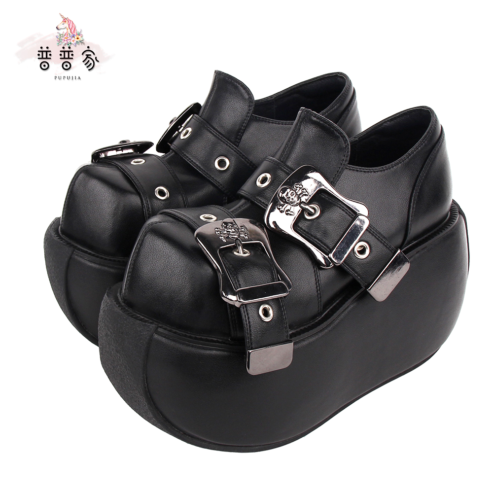 厚底暗黑超高跟暗黑骷髅头