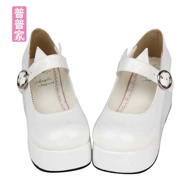 lolita圣诞节春秋新款高跟女鞋