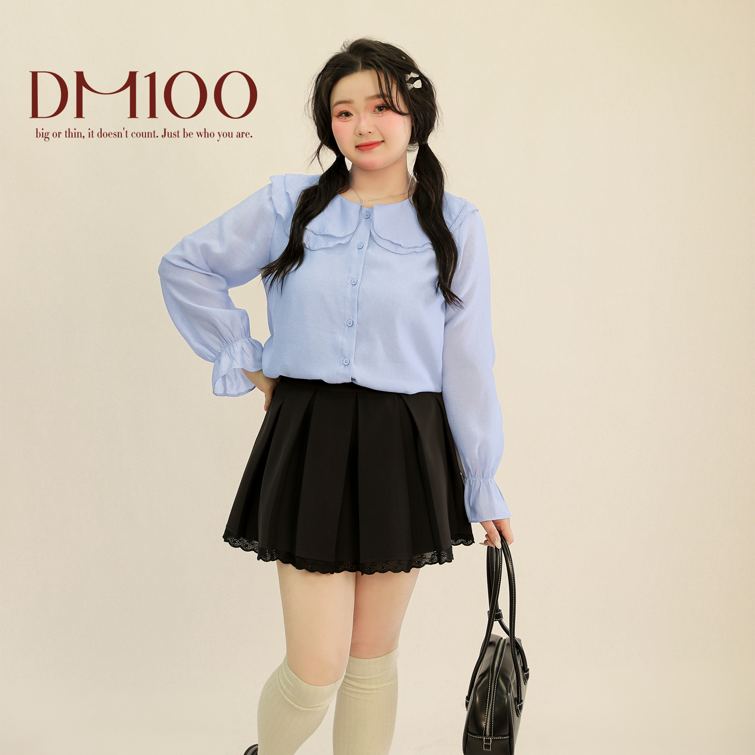 大码百分百2025春新款女装肌理天丝甜美上衣法式荷叶边衬衫