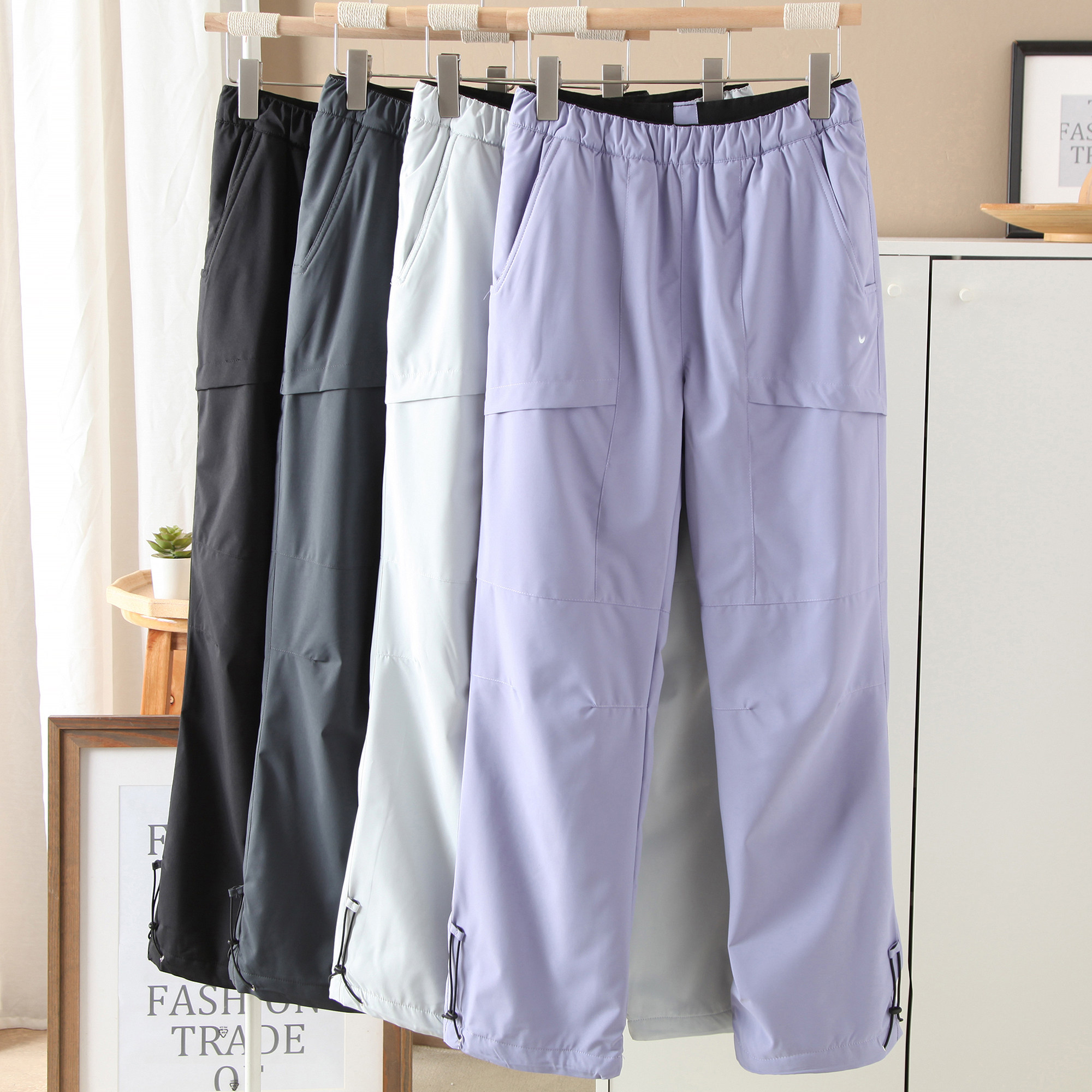 山系保暖加绒运动休闲裤