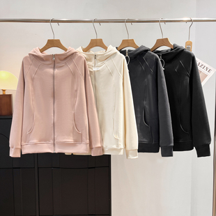 LU系连帽三防卫衣 减龄百搭宽松大板型户外休闲运动连帽卫衣外套