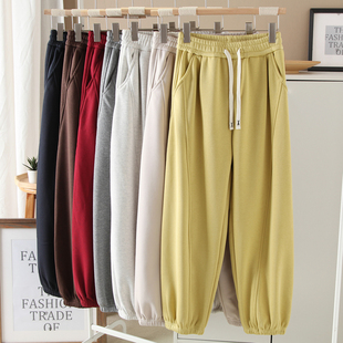 秋冬休闲灯笼卫裤 女宽松束脚显瘦加绒加厚保暖2025新款 运动裤 美式