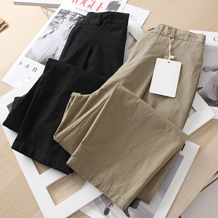 萝卜裤 哈伦裤 日系风格 春夏季 子女裤 简约宽松百搭高腰直筒裤 裤 韩版