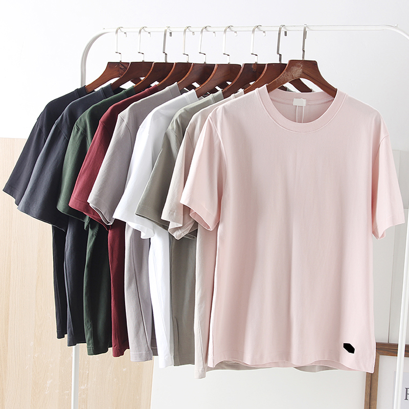 水洗棉亲肤简约纯色短袖T恤上衣
