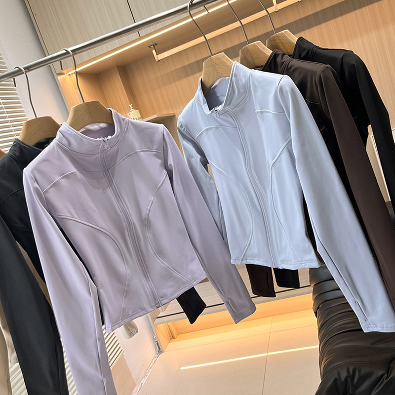 紧身跑步健身衣女长袖运动外套