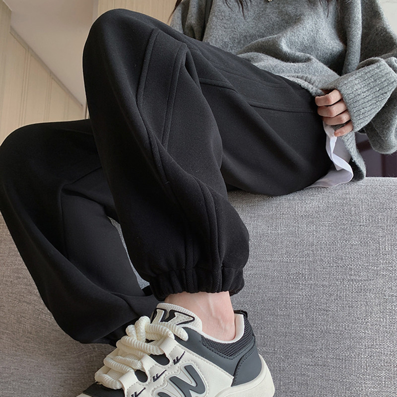 时髦炸街加厚防风束脚卫裤女秋冬小个子松紧腰宽松哈伦休闲运动裤,女装/女士精品,卫裤,淘宝优惠券,粉丝福利购,淘宝优惠卷