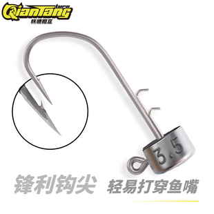 钱塘路亚合金内德钩大钩门慕斯达特氟龙小克数黑坑抢鱼鳜鱼鲈鱼钩