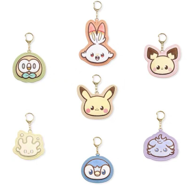 卡通精灵宝可梦可爱卡通钥匙扣口袋妖怪皮卡丘PU皮包包小挂饰