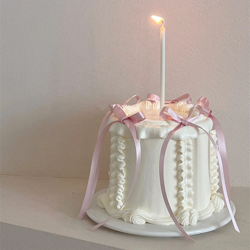 网红女神小仙女唯美芭蕾风生日蛋糕丝带蝴蝶结蛋糕深圳同城配送