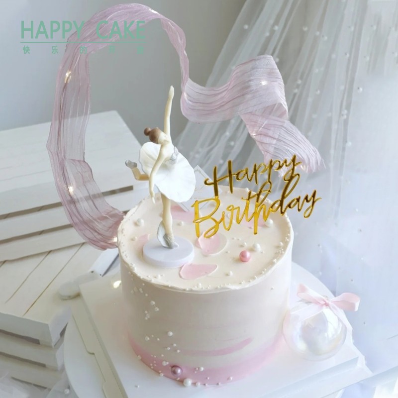 网红可爱小公主跳芭蕾舞儿童创意女生神女孩生日蛋糕深圳同城配送