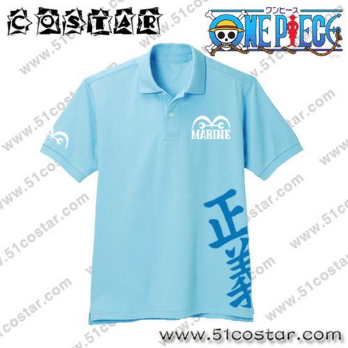 日本原装正版ONEPIECE海贼王POLO衫 海军正义 COSTAR动漫服饰出品