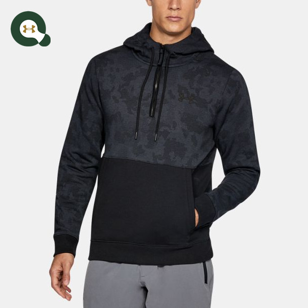 现货安德玛ua男抓绒保暖连帽卫衣