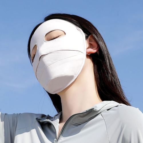 夏季防晒面罩全脸防紫外线熊猫款遮阳骑行电动车脸基尼女2026新款