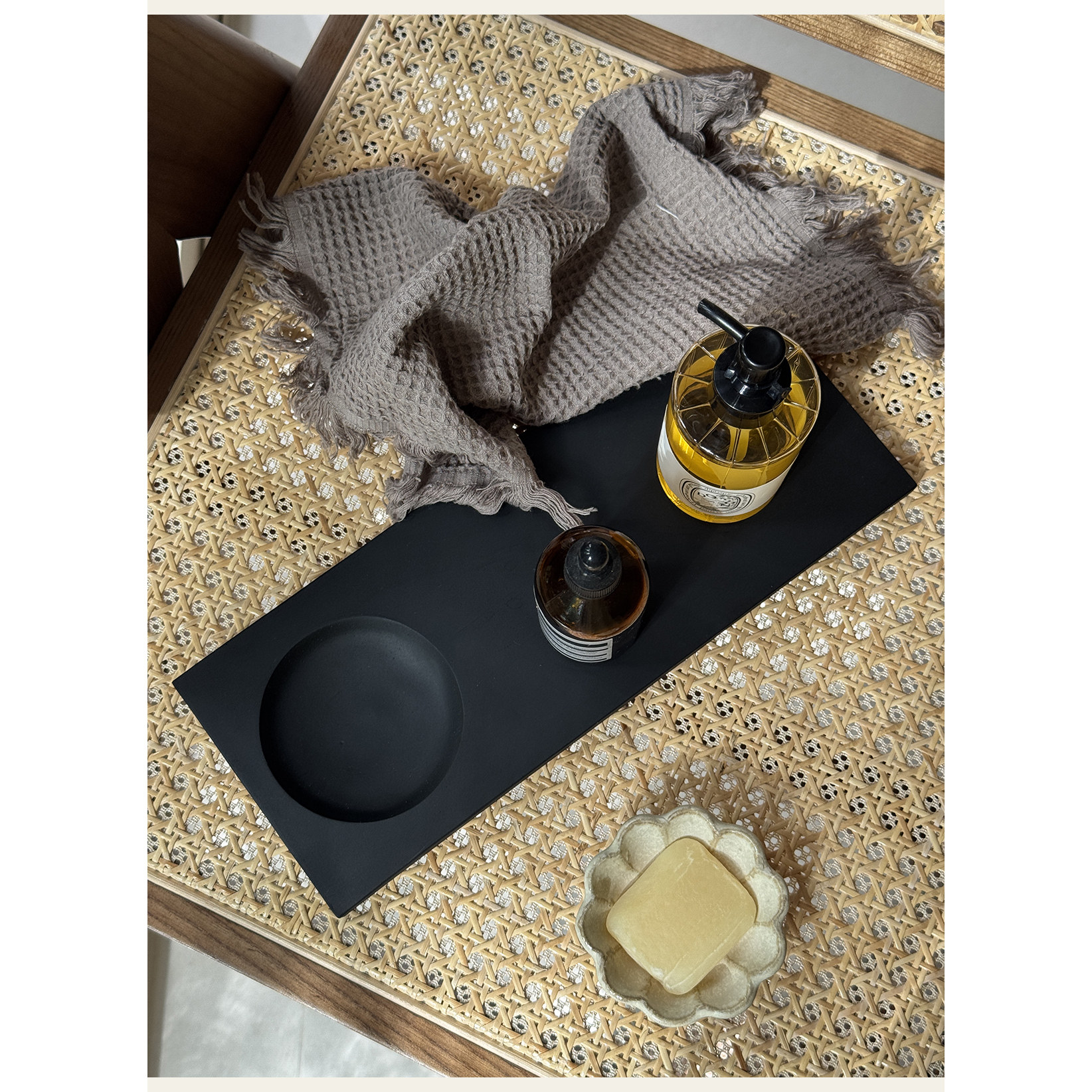 MOYI侘寂风香薰玄关收纳托盘
