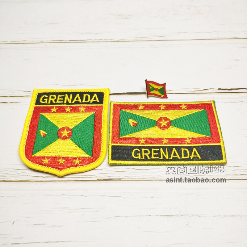 grenada格林纳达国旗布贴背胶