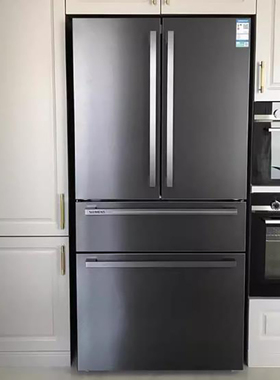 SIEMENS/西门子 KF98FA156C曜钢黑零度生物保鲜抗菌法式四门冰箱