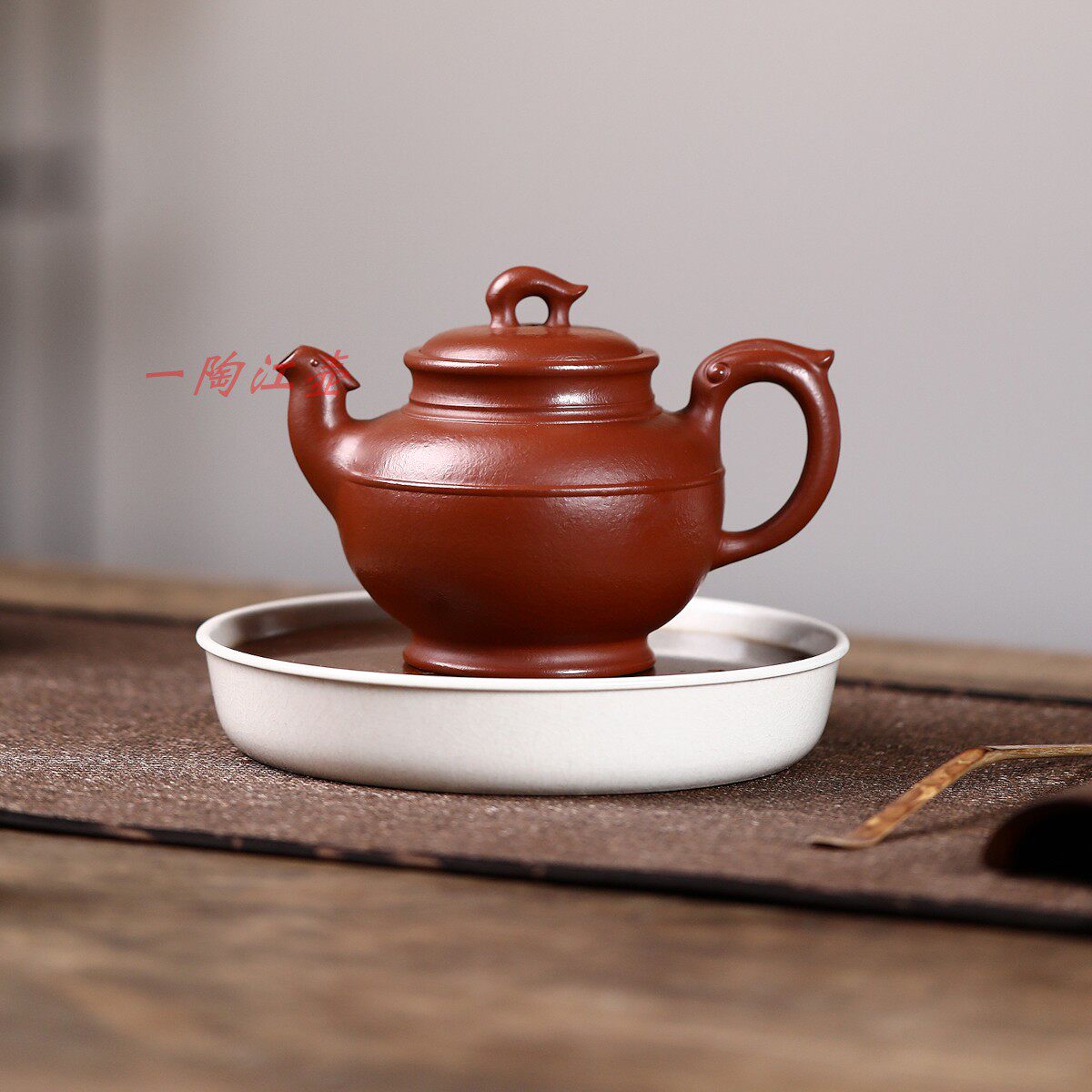 一陶江壶名家宜兴紫砂壶国工杨美君手工制作原矿粗砂大红袍凤鸣