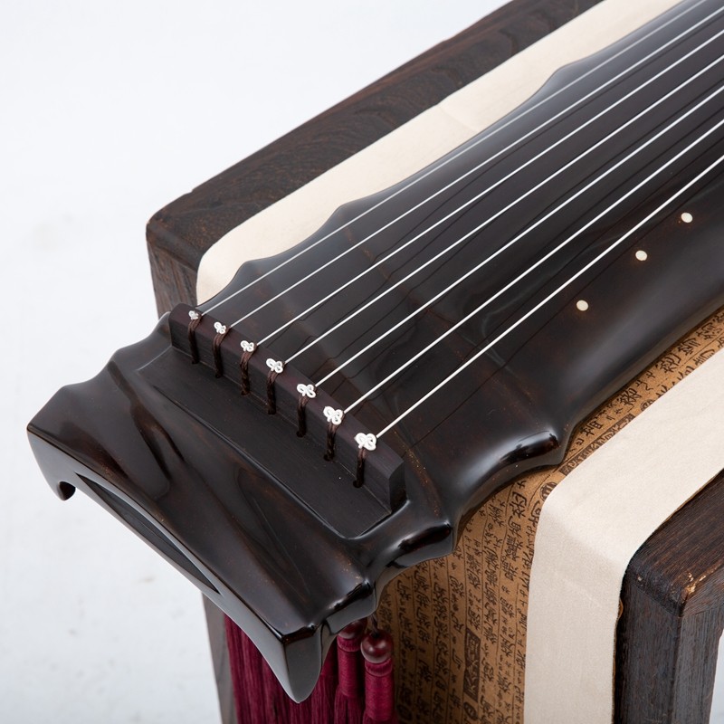 古琴演奏级纯手工收藏传世专业七弦纯生漆小竹节式古琴 亲斫古琴