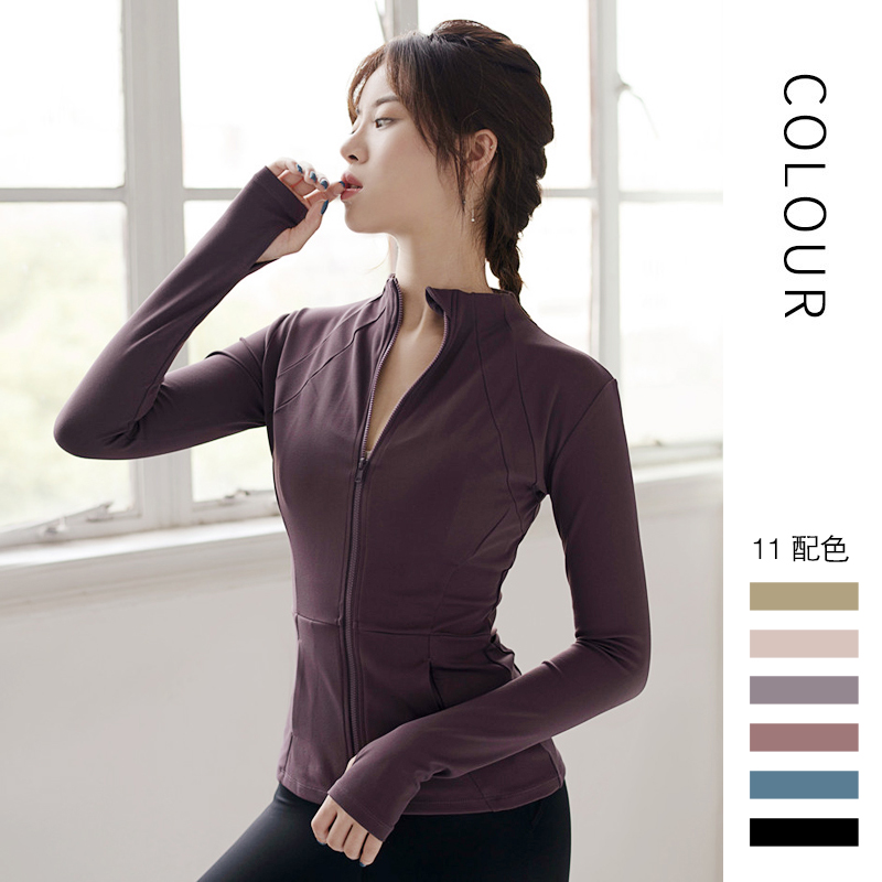 拉链开衫晨跑健身服运动外套