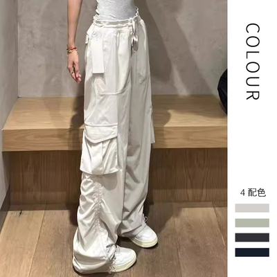 速干工装裤女抽绳两穿休闲运动裤