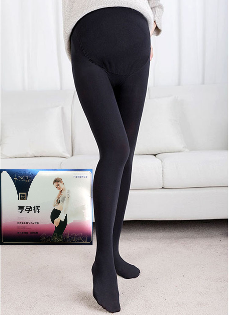 加绒孕妇打底裤袜保暖精萃可调节