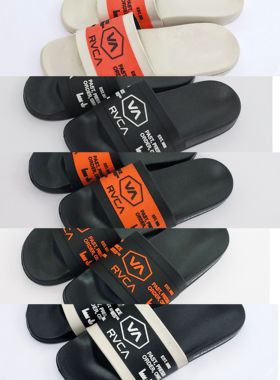 日本订单 RVCA  CHAINMAIL SHOWER SLIDE时尚凉鞋 拖鞋