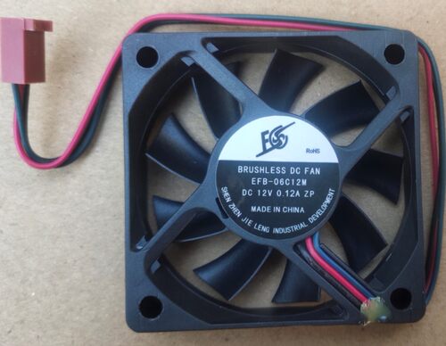 全新捷冷6015 6CM散热风扇 EFB-06C12M 3线测速 12V 0.12A