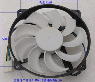 全新 9015 9CM风扇 孔距72MM 4线PWM温控调速 超薄 厚16.5MM