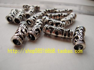 镂空花式藏银饰品diy配件首饰项链手链绳子套管臧银弯管手工零件