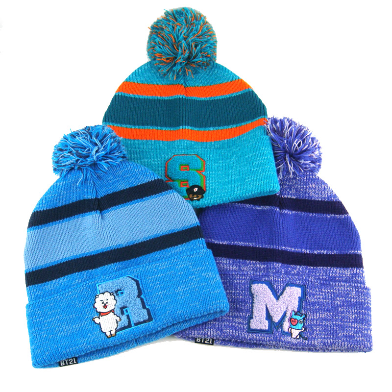 BT21韩国防弹少年团针织毛线帽子