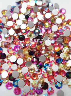 平底颜色AB SS16约4MM 美甲镶钻光疗钻DIY手工粘钻圆形水钻指甲钻