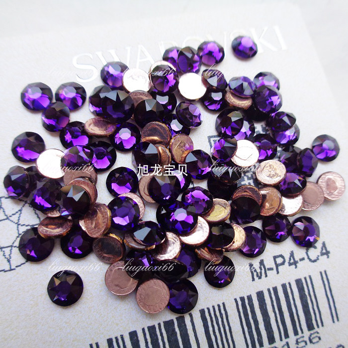 奥地利烫钻紫丝绒色277 DIY配件水晶玻璃钻 赛服舞鞋烫钻 甲片钻