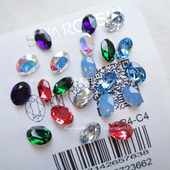 6MM 奥地利尖底椭圆4120款 约8 施家华子美甲钻异形立体鸽子蛋水钻