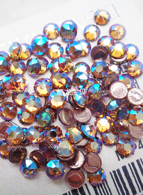 奥地利烫钻闪烁水晶黄246SHIM美甲玻璃钻 施家胶底钻网红爆款钻