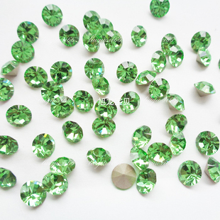首饰补钻 捷克尖底钻浅绿 散钻头饰粘钻美甲钻耳钉镶嵌钻 新款 正版