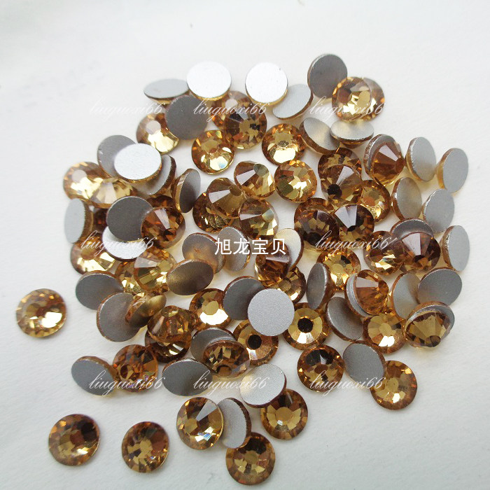 整包水晶黄平底钻 玻璃钻 美甲粘钻饰品工艺品贴钻 美甲 甲片用钻