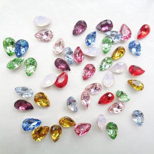 超精尖底水滴约6*4MM DIY饰品配件美甲光疗钻项链耳环耳钉镶嵌钻