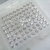 奥地利尖底锆石圆形约5MM DIY饰品配件美甲光疗钻高端奢侈耳钉镶