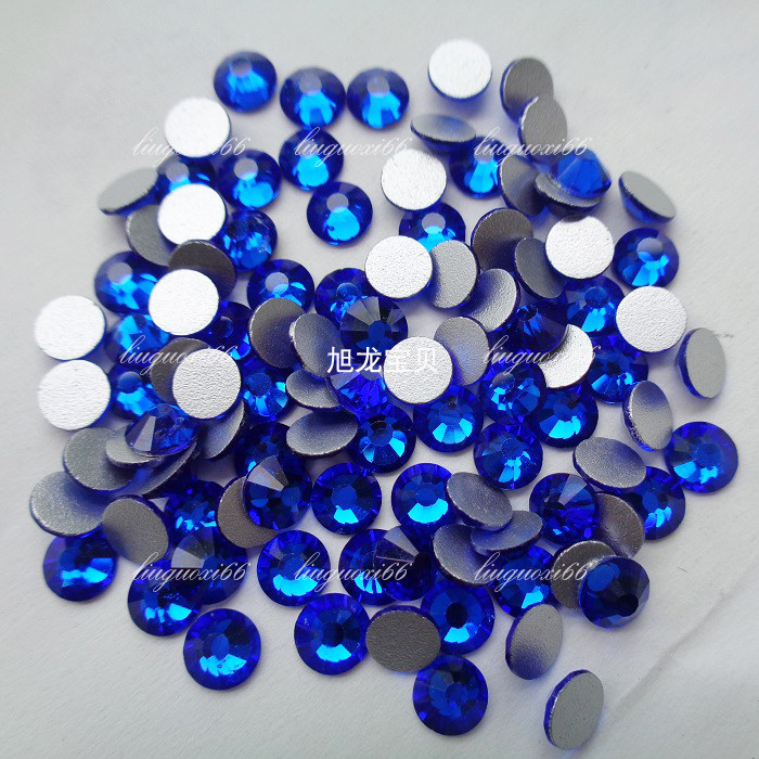 整包平底钻深蓝色 手机壳贴钻 美甲粘钻 平底水钻 饰品补钻玻璃钻