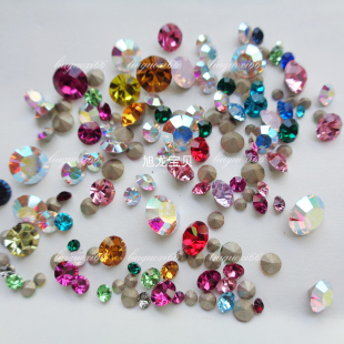 新款 甲片镶钻 捷克 混色钻 饰品首饰补钻 尖底美饰玛混钻包 正版