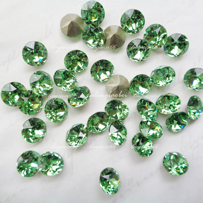 施家华子钻尖底浅绿色